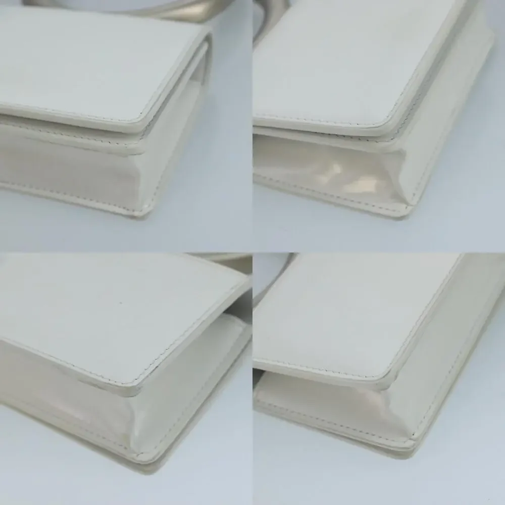 Salvatore Ferragamo Leather Hand Pouch White